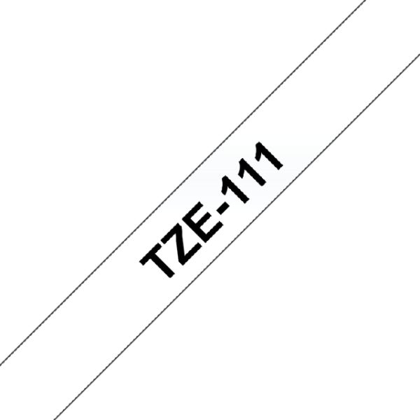 TZE-111 - Brother Lettertape P-Touch 6mm 8m Transparant Zwart