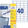 4780 - Avery Universal Etiket Zweckform 48.5x25.4mm 1.000st Wit