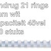 4028194 - GBC Bindrug Combbind Cerlox Kunststof A4 21-Rings 8mm Wit 100st