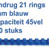 4028234 - GBC Bindrug Cerlox Com Kunststof A4 21-Rings 8mm Blauw 100st