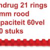 4028215 - GBC Bindrug Combbind Cerlox Kunststof A4 21-Rings 10mm Rood 100st