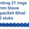 4028235 - GBC Bindrug Cerlox Com Kunststof A4 21-Rings 10mm Blauw 100st