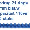 4028238 - GBC Bindrug Cerlox Com Kunststof A4 21-Rings 14mm Blauw 100st