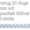 4028612 - GBC Bindrug Com Herbruikbaar Kunststof A4 21-Rings 22mm Wit 100st