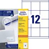 3661 - Avery Universal Etiket Zweckform 70x67.7mm 1.200st Wit