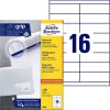 3665 - Avery Universal Etiket Zweckform no:3665 05x33.8mm 1.600st Wit