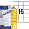 3669 - Avery Universal Etiket Zweckform 70x50.8mm 1.500st Wit