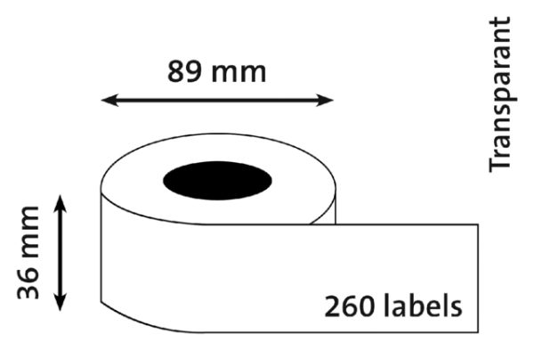 S0722410 - DYMO Mat Permanent 24mm Kern 1Baans 1 Buiten 180°