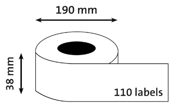 S0722470 - DYMO Mat Permanent 24mm Kern 1Baans 1 Buiten 180°