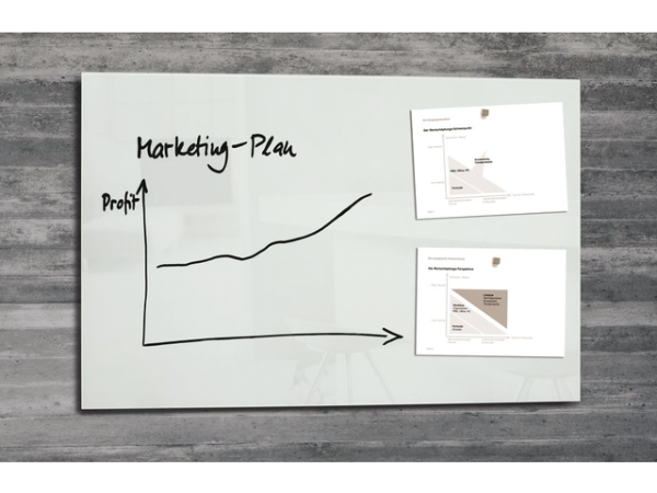 SI-GL141 - SIGEL Glasbord Magneet 100x65cmx15mm Wit 1st