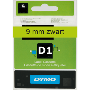 S0720740 - DYMO Lettertape D1 9mm 7m Groen Zwart Polyester 40919