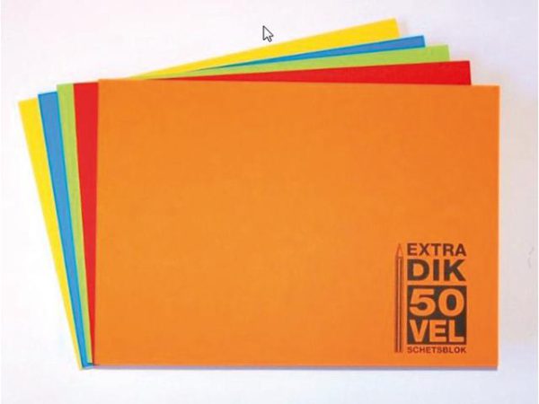 894136 - PAPERMATE Tekenblok 240x320mm 120g/m² Diverse Kleuren 1st