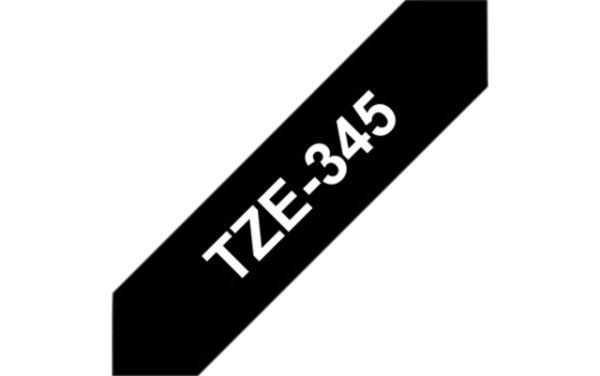 TZE-345 - Brother Lettertape P-Touch 18mm 8m Zwart Wit