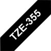 TZE-355 - Brother Lettertape P-Touch 24mm 8m Zwart Wit