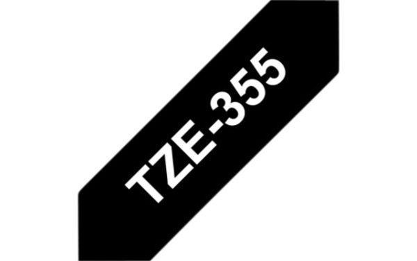 TZE-355 - Brother Lettertape P-Touch 24mm 8m Zwart Wit