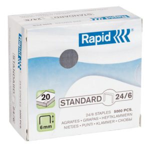 24859800 - RAPID Nietjes Gegalvaniseerd 24/6 5.000st