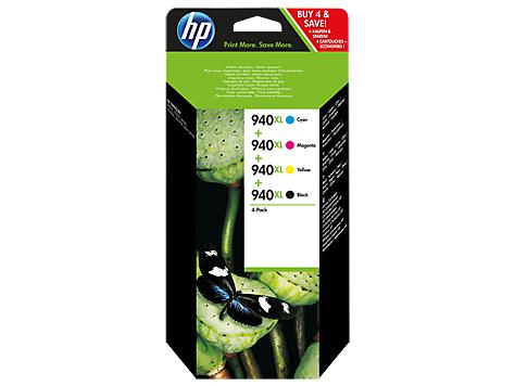 HP 940XL Black & Cyaan & Magenta & Yellow 1x49ml & 3x16ml