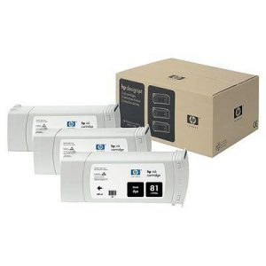 HP Inkt Cartridge 81 Black 680ml 3st