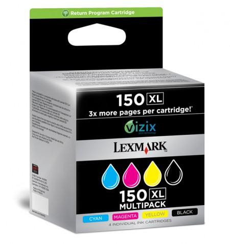 LEXMARK Inkt Cartridge 150XL Black & Yellow & Magenta & Cyaan Multipack