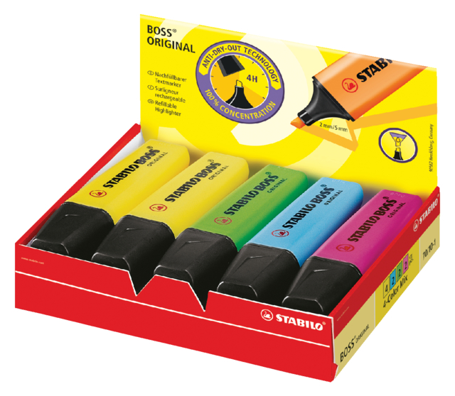 STABILO Marker Boss 2-5mm Diverse Kleuren 1 Set