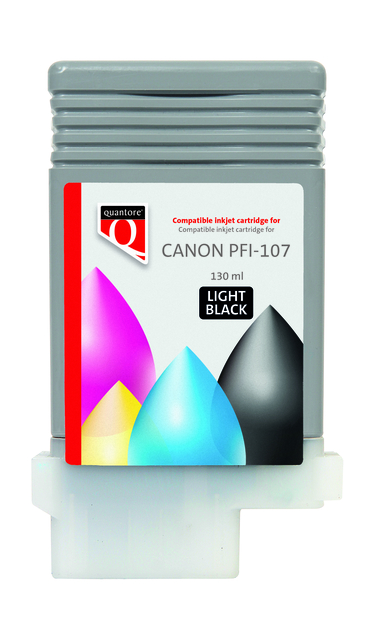 INKCARTRIDGE QUANTORE CANON PFI-107 LICHT ZWART
