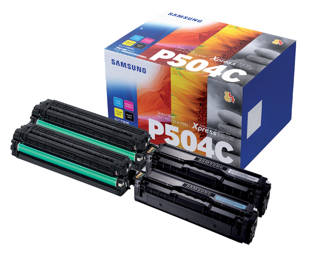 Tonercartridge samsung clt-p504c/els zw 2.5k kleur(4 stuk/doos)