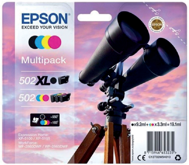Epson multipack 4-colours 502 xl black/std. cmy