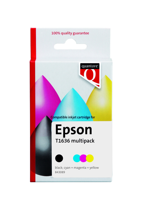 INKCARTRIDGE QUANTORE EPSON 16XL T1636 ZWART 3 KL