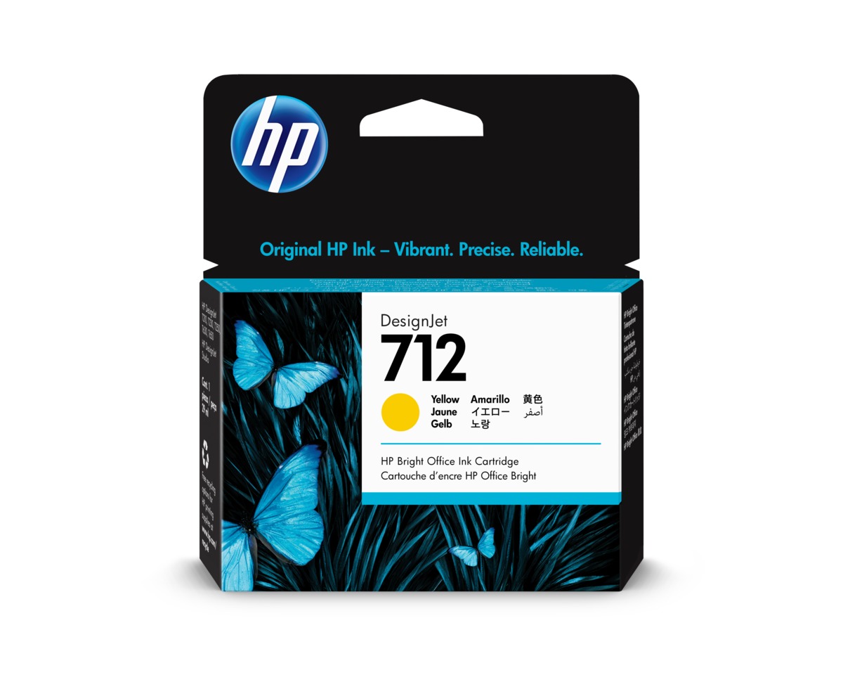 HP Inkt Cartridge 712 Yellow 29ml 1st