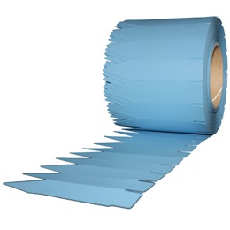 LI-ME Steeketiket PVC (Polyvinylchloride) Mat Geen Belijming 118mm 20mm Lichtblauw 3.000st 76mm Kern