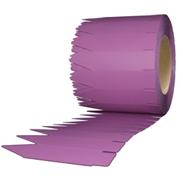LI-ME Steeketiket PVC (Polyvinylchloride) Mat Geen Belijming 118mm 20mm Paars 3.000st 76mm Kern 1Baa