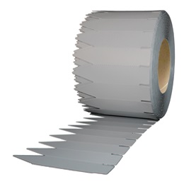 LI-ME Steeketiket PVC (Polyvinylchloride) Mat Geen Belijming 118mm 25mm Grijs 2.500st 76mm Kern 187m