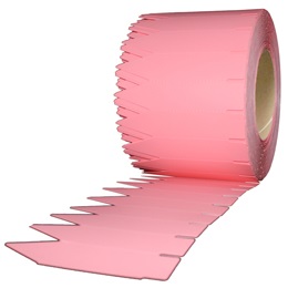 LI-ME Steeketiket PVC (Polyvinylchloride) Mat Geen Belijming 118mm 25mm Roze 2.500st 76mm Kern 150mm