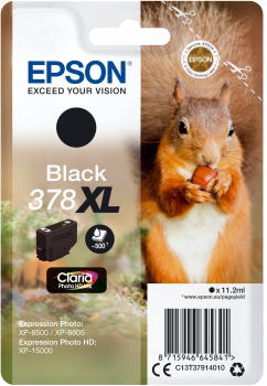 Epson 378xl black ink cartridge (with security)