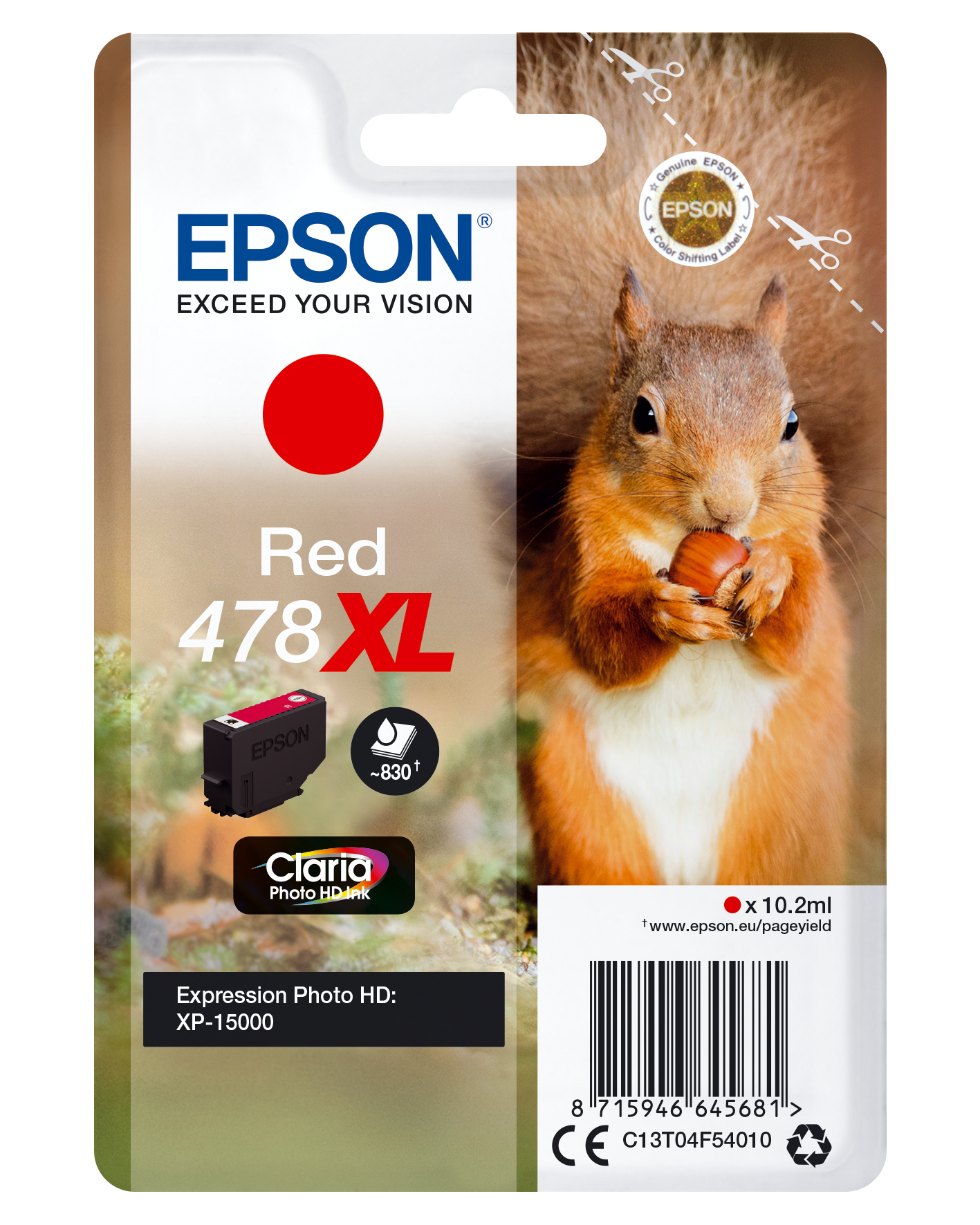 Epson 478 XL Rood (Origineel)