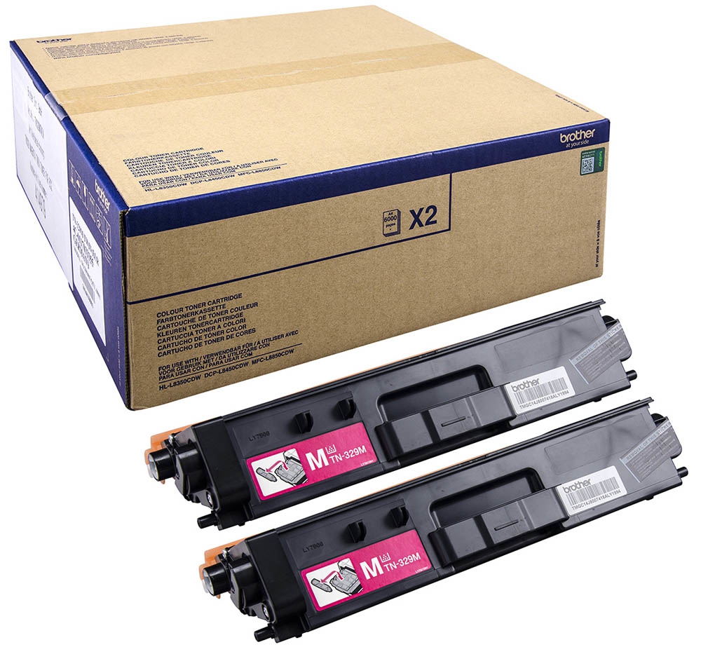 Brother TN-329M 2-pack magenta