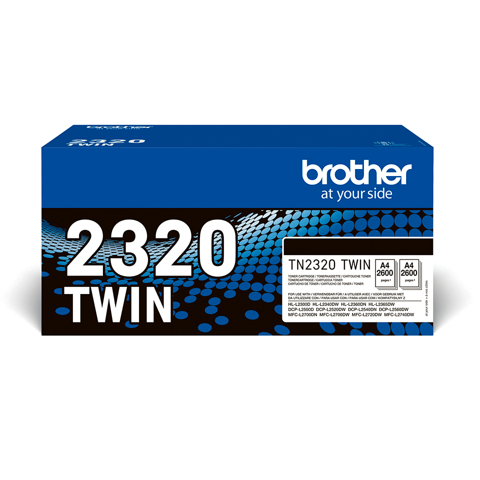 BROTHER TN2320 TWIN-pack black toners BK 2600pages/cartridge