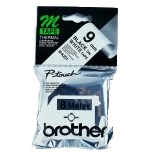 MK-221BZ - Brother Lettertape P-Touch 9mm 7.7m Wit Zwart MK221