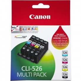 Canon cli-526 value pack blister 4x6 phot paper pp-201 50sheets + cyan magenta yellow & photo black