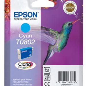 Epson t0802 inktcartridge cyaan standard capacity 7.4ml 935 pagina's 1-pack rf-am blister