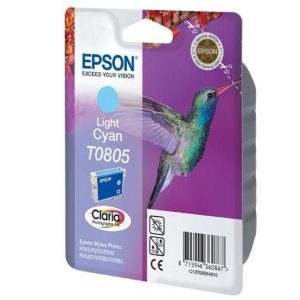 Epson t0805 inktcartridge licht cyaan standard capacity 7.4ml 350 pagina's 1-pack rf-am blister