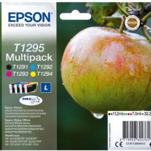 Epson t1295 inktcartridge zwart en drie kleuren high capacity 11.2ml and 3 x 7ml 4-pack blister zond