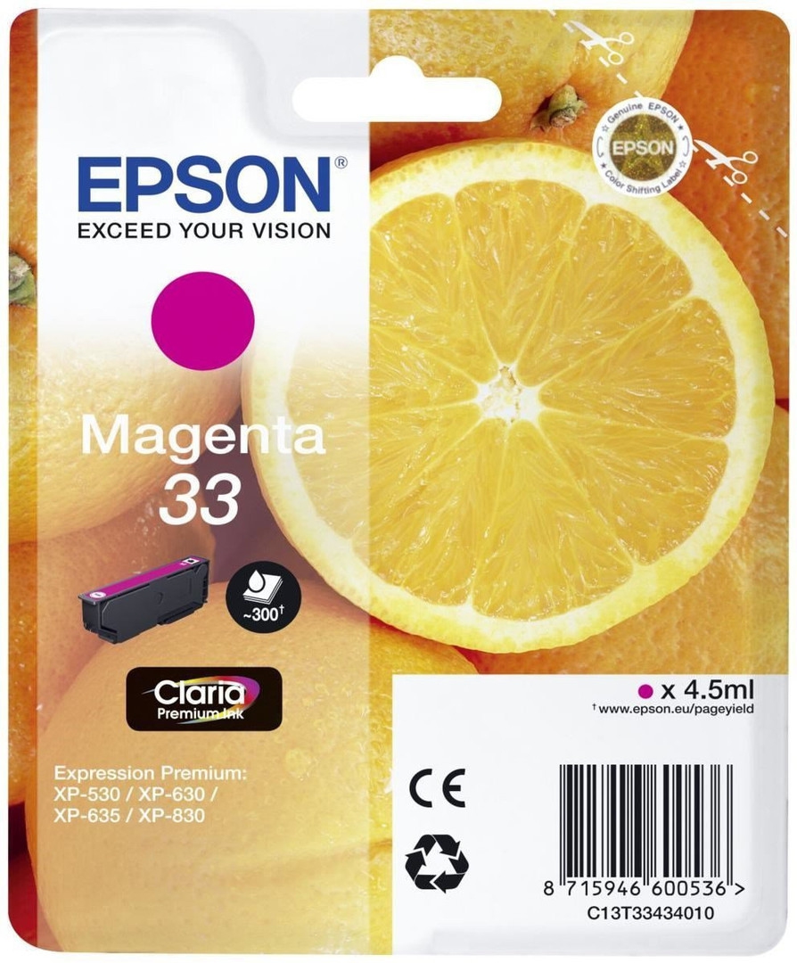 Epson cartouche oranges ink claria premium magenta