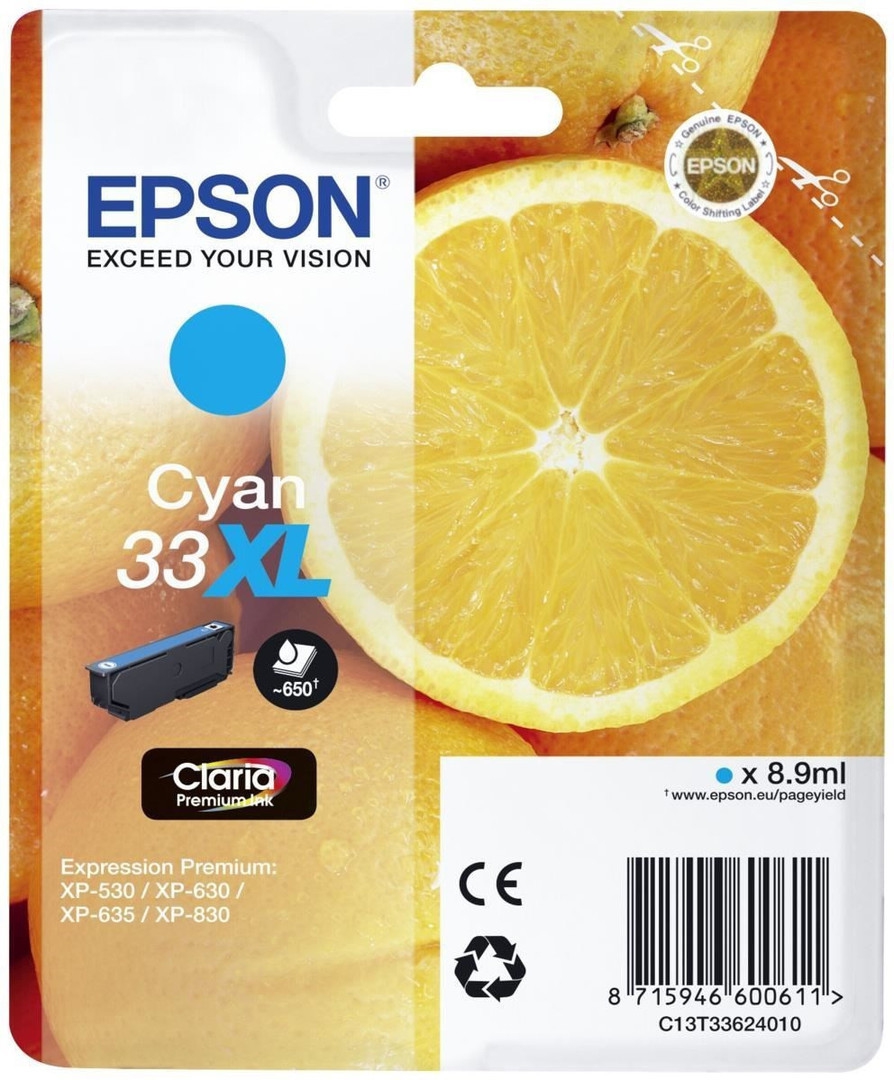 Epson cartouche oranges ink claria premium c (xl)