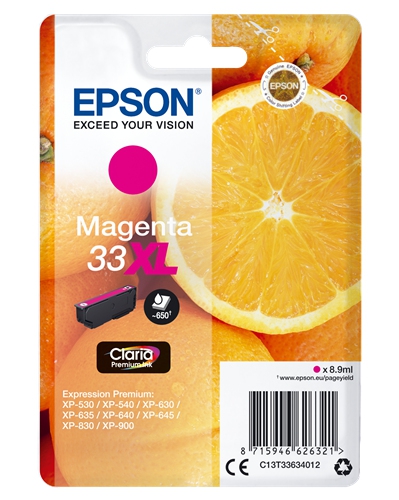 Epson cartouche oranges ink claria premium magenta xl