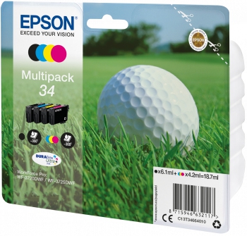 EPSON Inkt Cartridge 34 Black & Cyaan & Magenta & Yellow Combipack