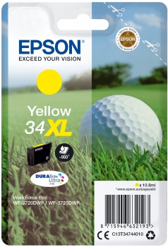 Epson singlepack 34xl inkt geel durabrite ultra 10,8ml blister (xl)