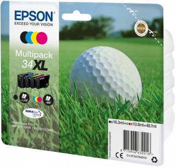 Epson multipack 34xl inkt cmyk durabrite ultra blister (xl)