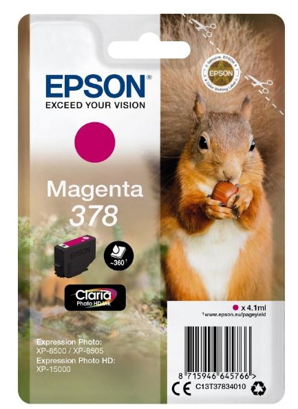 Epson singlepack magenta 378 eichhörnchen clara photo hd ink