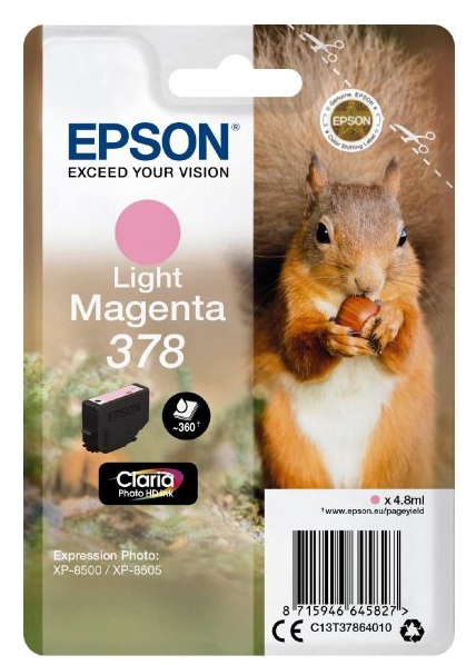 Epson singlepack light magenta 378 eichhörnchen clara photo hd ink